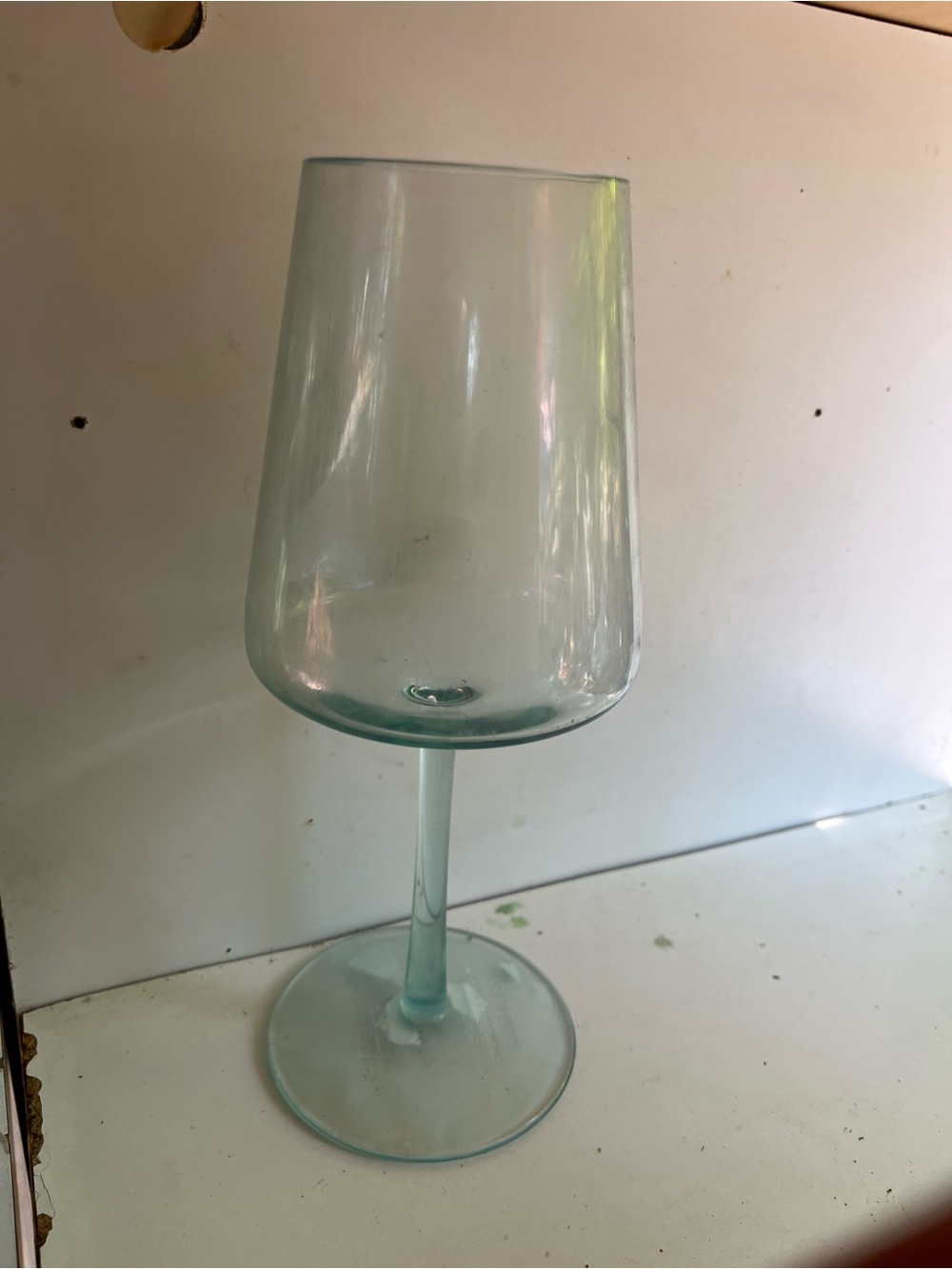 Light Aqua Glass Wine Goblet - Clear Brand